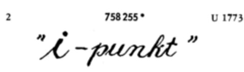 "i-punkt" Logo (DPMA, 08/24/1961)