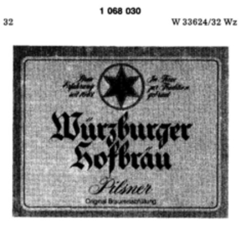 Würzburger Hofbräu Pilsener Logo (DPMA, 27.10.1983)