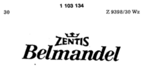 ZENTIS Belmandel Logo (DPMA, 11.07.1986)