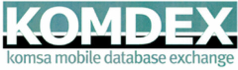 KOMDEX komsa mobile database exchange Logo (DPMA, 15.11.2000)