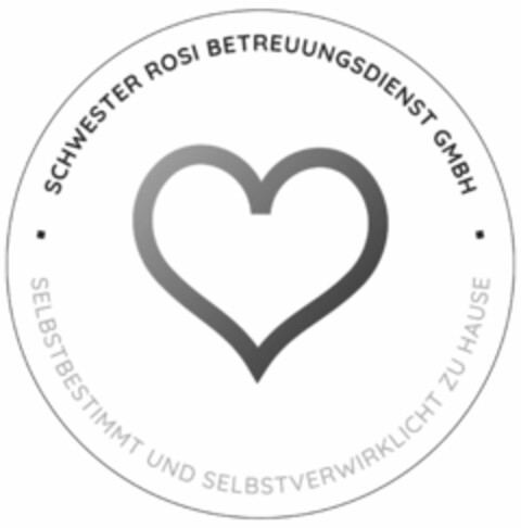 SCHWESTER ROSI BETREUUNGSDIENST GMBH SELBSTBESTIMMT UND SELBSTVERWIRKLICHT ZU HAUSE Logo (DPMA, 20.06.2023)