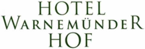 HOTEL WARNEMÜNDER HOF Logo (DPMA, 09/05/2005)