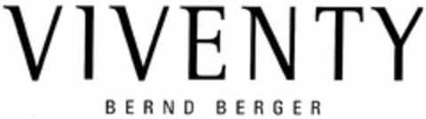 VIVENTY BERND BERGER Logo (DPMA, 02/27/2006)