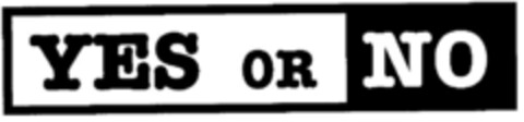 YES OR NO Logo (DPMA, 12.12.1996)