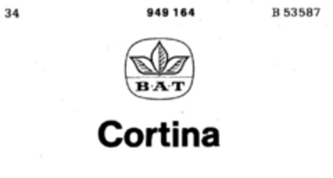 Cortina Logo (DPMA, 23.11.1974)