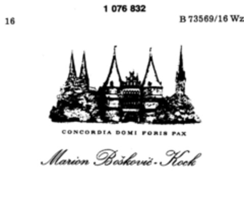 Marion Boskovic-Kock Logo (DPMA, 14.12.1983)