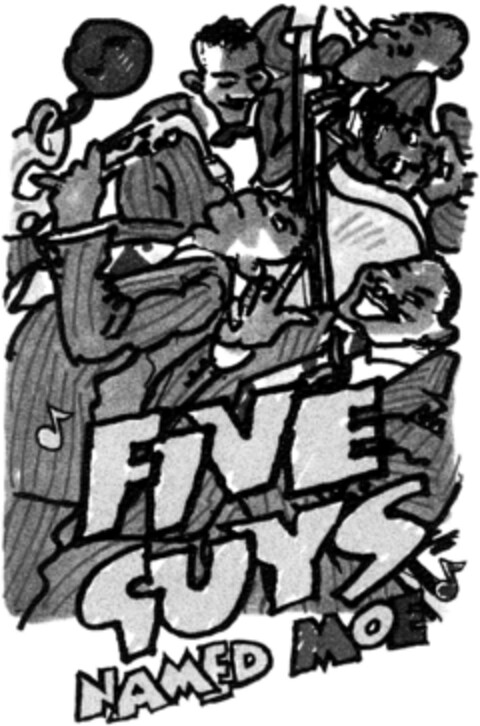 FIVE GUYS NAMED MOE Logo (DPMA, 02.01.1992)