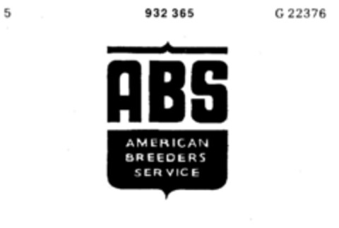 ABS AMERICAN BREEDERS SERVICE Logo (DPMA, 09.04.1973)