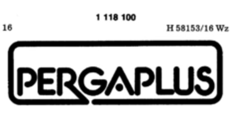 PERGAPLUS Logo (DPMA, 11.08.1987)