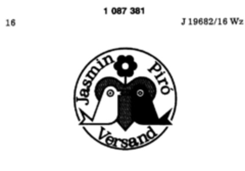 Jasmin Piró Versand Logo (DPMA, 05.12.1984)