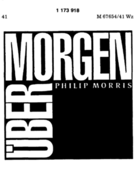 ÜBER MORGEN PHILIP MORRIS Logo (DPMA, 26.06.1990)
