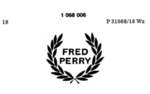 FRED PERRY Logo (DPMA, 17.01.1984)