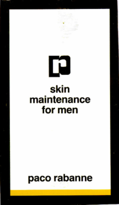 skin maintenance for men paco rabanne Logo (DPMA, 09.10.1984)