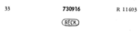 RECK Logo (DPMA, 02.08.1958)