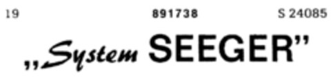 "System SEEGER" Logo (DPMA, 12/10/1970)