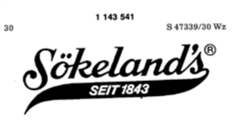 Sökeland`s  SEIT 1843 Logo (DPMA, 10/06/1988)