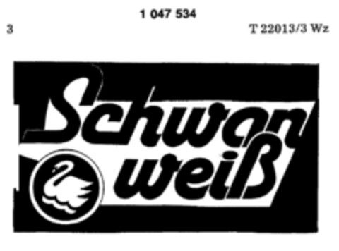 Schwan weiß Logo (DPMA, 09/25/1982)