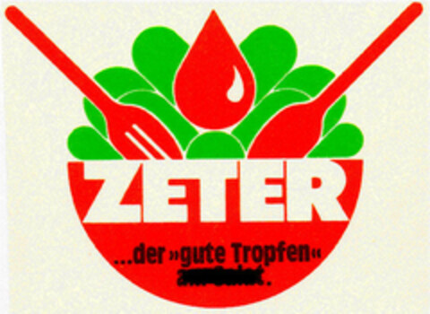 ZETER der <gute Tropfen> Logo (DPMA, 24.05.1986)