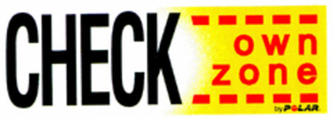 CHECK own zone by POLAR Logo (DPMA, 11.02.2000)