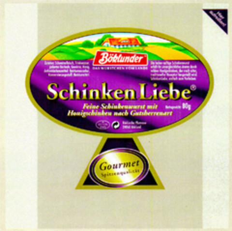 Schinken Liebe Feine Schinkenwurst mit Honigschinken nach Gutsherrenart Logo (DPMA, 10/08/2001)