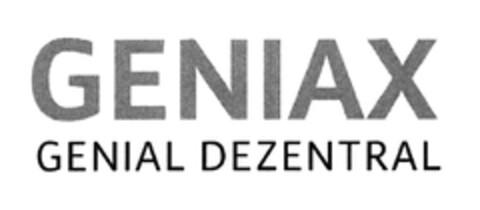 GENIAX GENIAL DEZENTRAL Logo (DPMA, 08.12.2008)