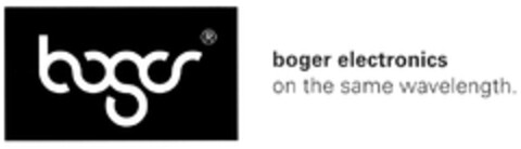 boger electronics on the same wavelenght. Logo (DPMA, 05.10.2009)