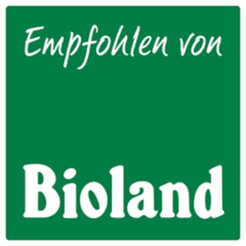 Empfohlen von Bioland Logo (DPMA, 14.12.2012)