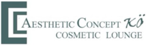 AESTHETIC CONCEPT KÖ COSMETIC LOUNGE Logo (DPMA, 22.10.2014)