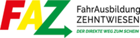 FAZ FahrAusbildung ZEHNTWIESEN DER DIREKTE WEG ZUM SCHEIN Logo (DPMA, 01.02.2019)