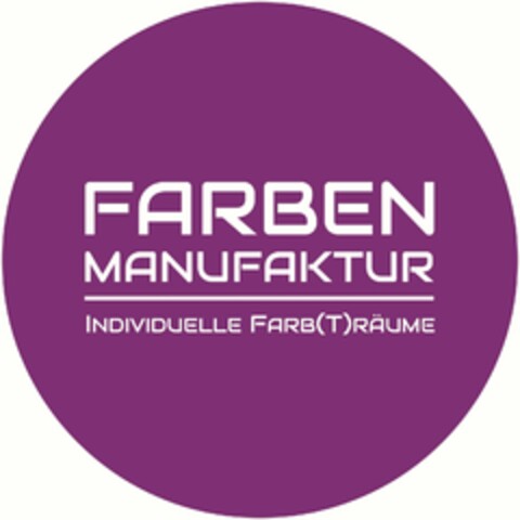 FARBEN MANUFAKTUR INDIVIDUELLE FARB(T)RÄUME Logo (DPMA, 30.06.2020)