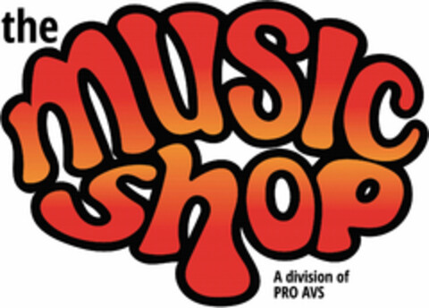 the music shop A division of PRO AVS Logo (DPMA, 07/28/2021)