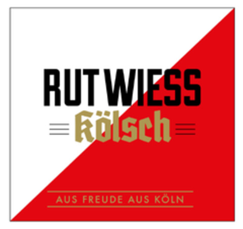 RUT WIESS kölsch AUS FREUDE AUS KÖLN Logo (DPMA, 28.03.2023)