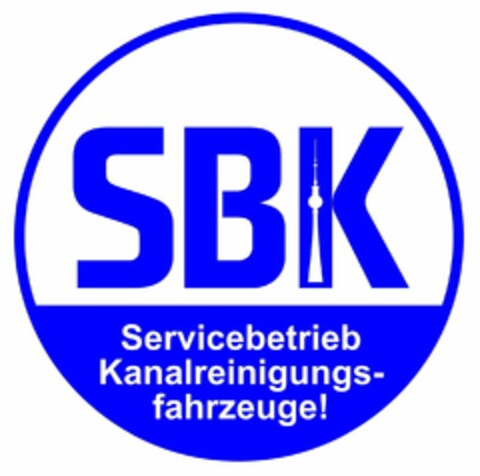 SBK Servicebetrieb Kanalreinigungs-fahrzeuge! Logo (DPMA, 07/31/2024)