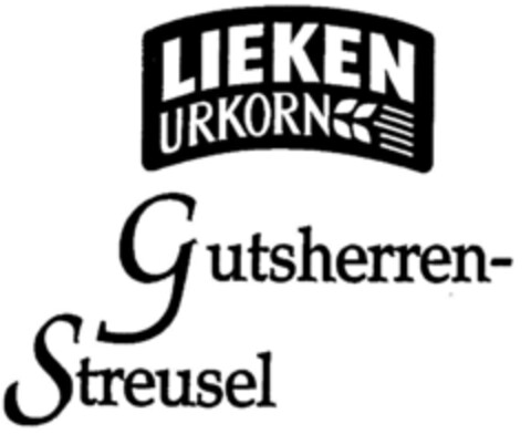 LIEKEN URKORN Gutsherren-Streusel Logo (DPMA, 03/20/2002)