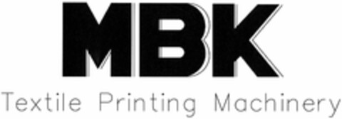 MBK Textile Printing Machinery Logo (DPMA, 01/26/2005)