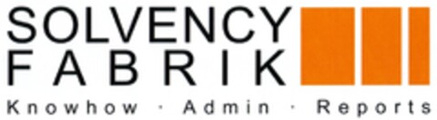 SOLVENCY FABRIK Knowhow Admin Reports Logo (DPMA, 10/17/2007)