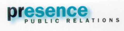 presence PUBLIC RELATIONS Logo (DPMA, 11/22/1997)