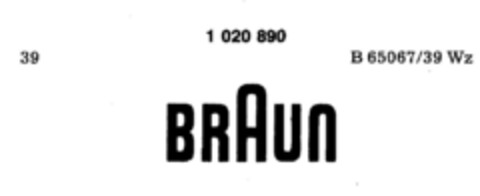 BRAUN Logo (DPMA, 18.02.1980)