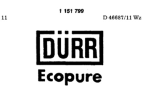 DÜRR Ecopure Logo (DPMA, 19.06.1989)