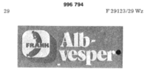 FRANK Alb-vesper Logo (DPMA, 07/21/1979)