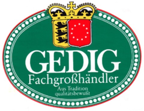 GEDIG Fachgroßhändler Logo (DPMA, 06/07/1977)