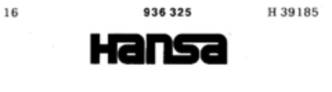 Hansa Logo (DPMA, 02.03.1974)
