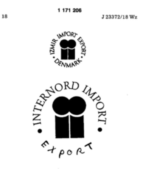 IZMIR IMPORT EXPORT DENMARK Logo (DPMA, 24.10.1988)