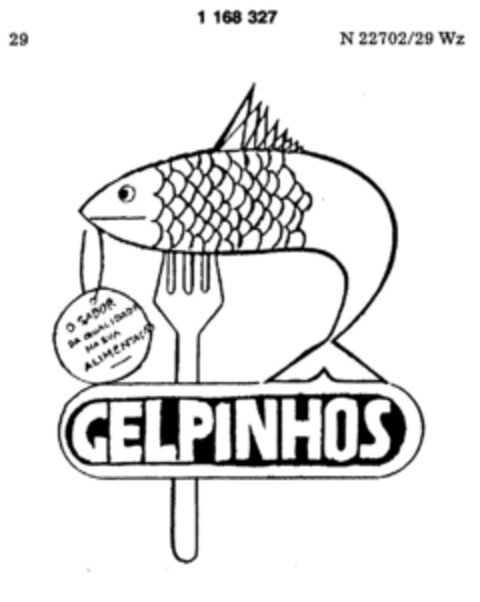 GELPINHOS O SABOR DA QUALIDADE NASUA ALIMENTADO Logo (DPMA, 11.10.1989)