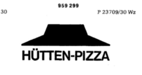 HÜTTEN-PIZZA Logo (DPMA, 27.04.1976)
