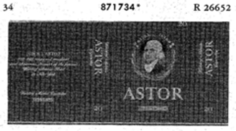 ASTOR Waldorf Astoria Logo (DPMA, 17.04.1970)