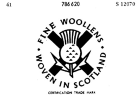 FINE WOOLLENS   WOVEN IN SCOTLAND Logo (DPMA, 31.12.1960)