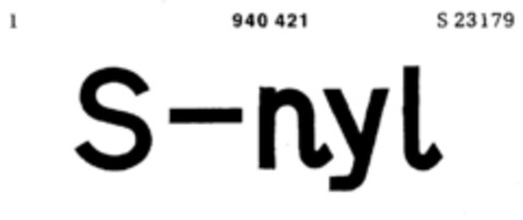 S-nyl Logo (DPMA, 06.03.1970)