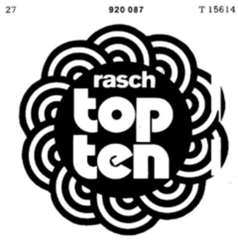 rasch top ten Logo (DPMA, 07.04.1973)