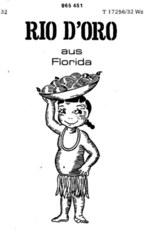 RIO D`ORO aus Florida Logo (DPMA, 30.03.1976)